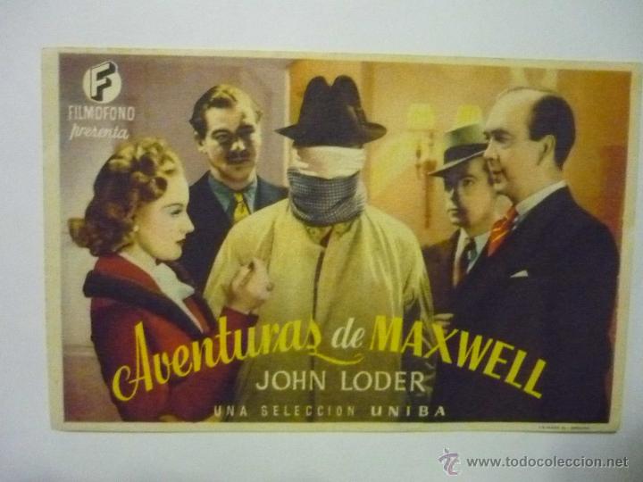 Cine: PROGRAMA AVENTURAS DE MAXWELL- JOHN LODER publicidad cine avenida irun - Foto 1