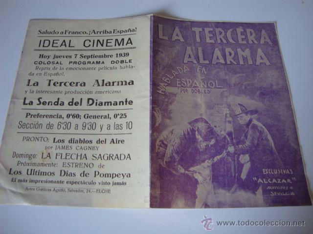 Cine: ANTIGUO PROGRAMA DOBLE La tercera alarma - Anita Louise, James Hall, Jean Hersholt A&Ntilde;OS 30