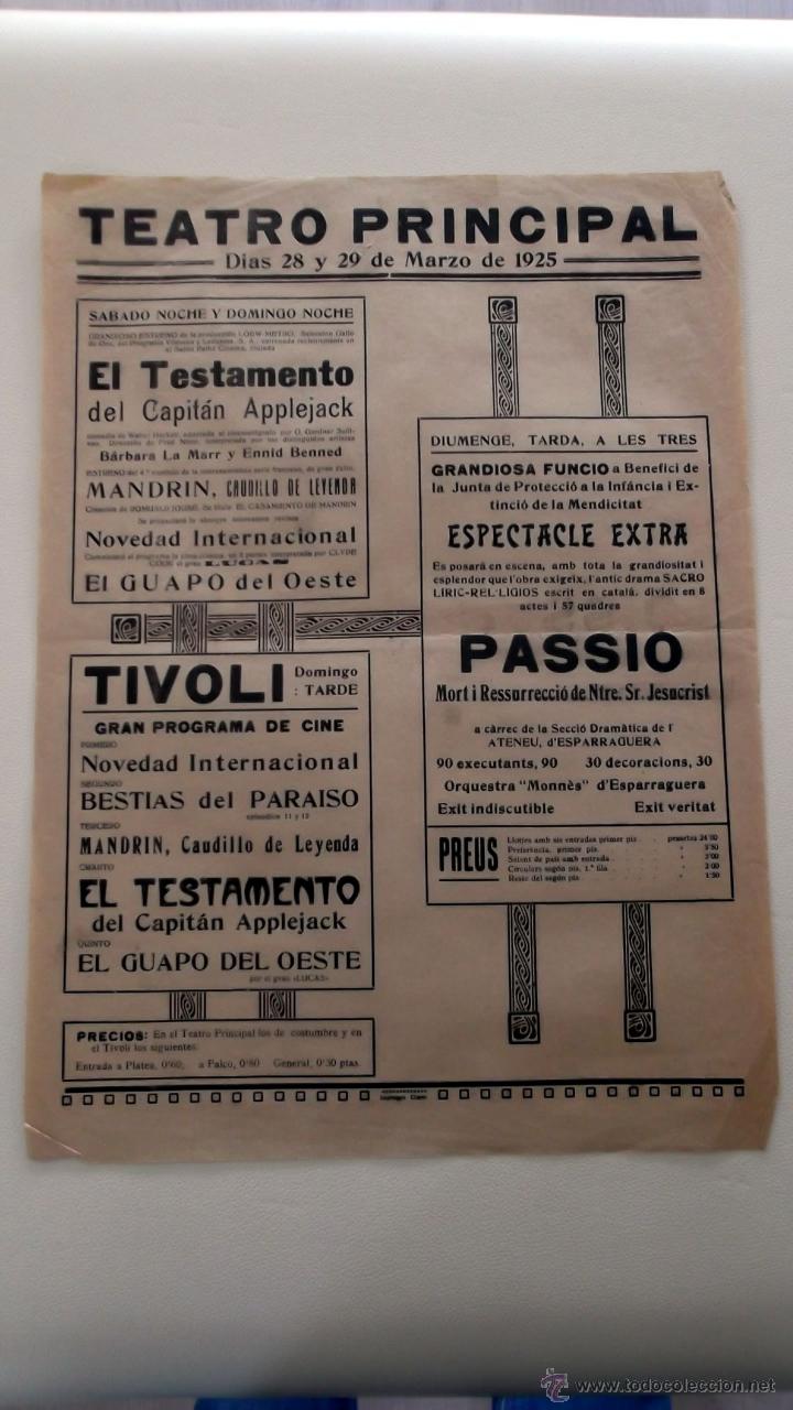 Cine: EL TESTAMENTO ... PROGRAMA CINE MUDO  DOBLE ORIGINAL - Foto 1