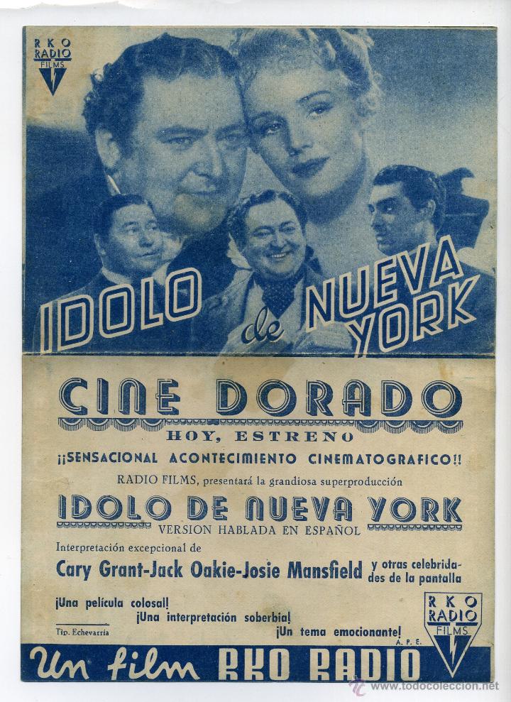 Cine: IDOLO DE NUEVA YORK, con Cary Grant.