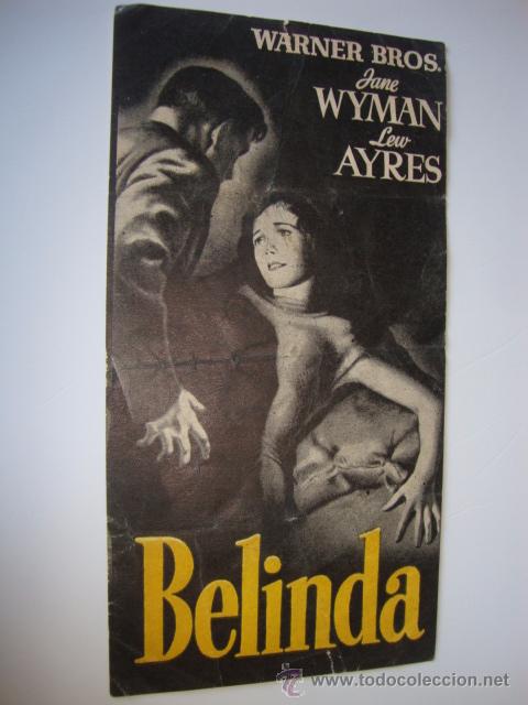 Cine: ANTIGUO PROGRAMA BELINDA, con Jane Wyman. CAPITOLIO ELCHE - Foto 1