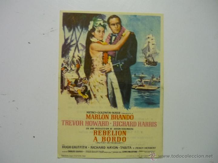 Cine: PROGRAMA REBELION A BORDO-MARLON BRANDO-PUBLICIDAD