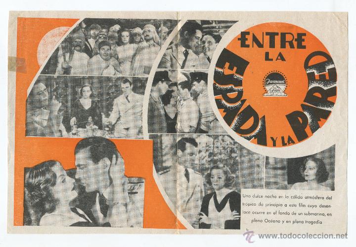 Cine: PROGRAMA ENTRE LA ESPADA Y LA PARED , GARY COOPER , DOBLE - Foto 2