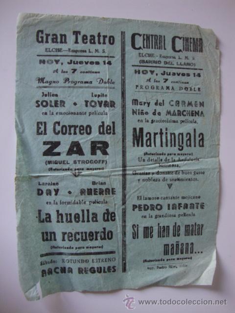 Kino: ANTIGUO PROGRAMA DOBLE A&Ntilde;OS 30 correo.del zar martingala, elche a&ntilde;os 40