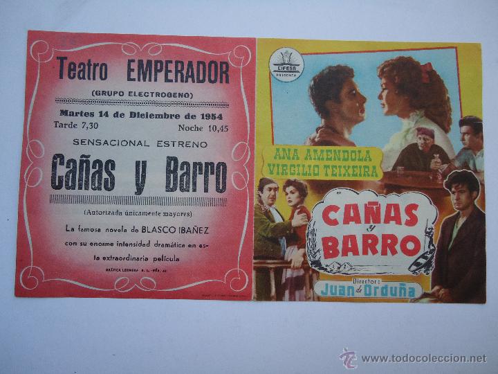 Kino: CA&Ntilde;AS Y BARRO. C/P. GRAN TEATRO NACIONAL MELILLA,1954. VIRGILIO TEXEIRA. ALB.