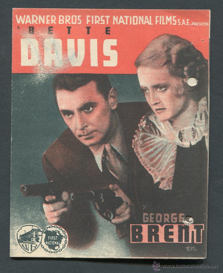 Cine: EL AGENTE ESPECIAL PROGRAMA DOBLE WARNER BETTE DAVIS GEORGE BRENT - Foto 3