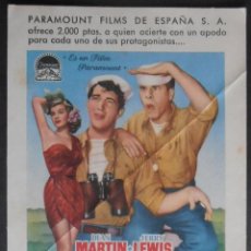  Foglietti di film di film antichi di cinema: VAYA PAR DE MARINOS,FOLLETO DE MANO/TARJETA POSTAL (9197),CONSERVACION,VER FOTOS. Lote 50737214