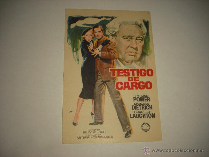 Cine: TESTIGO DE CARGO . SIN PUBLICIDAD - Foto 1