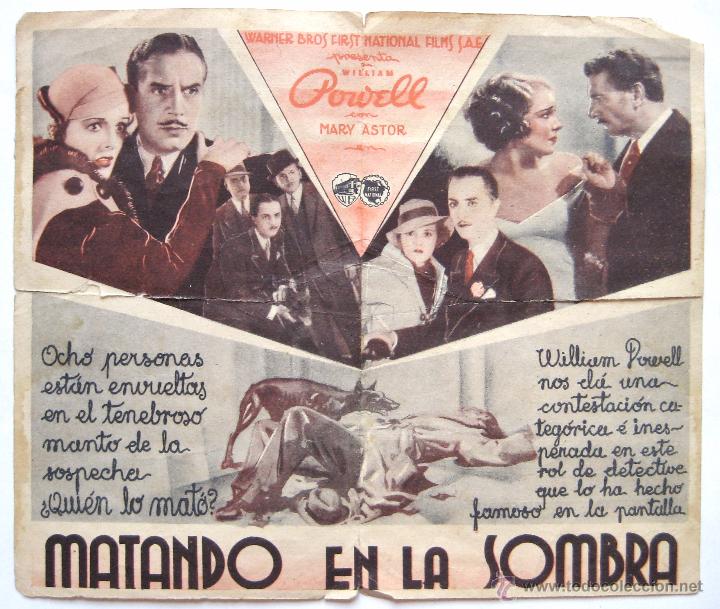 Cine: PROGRAMA DOBLE *MATANDO EN LA SOMBRA* WILLIAM POWELL MARY ASTOR. TEATRO CIRCULO - Foto 4