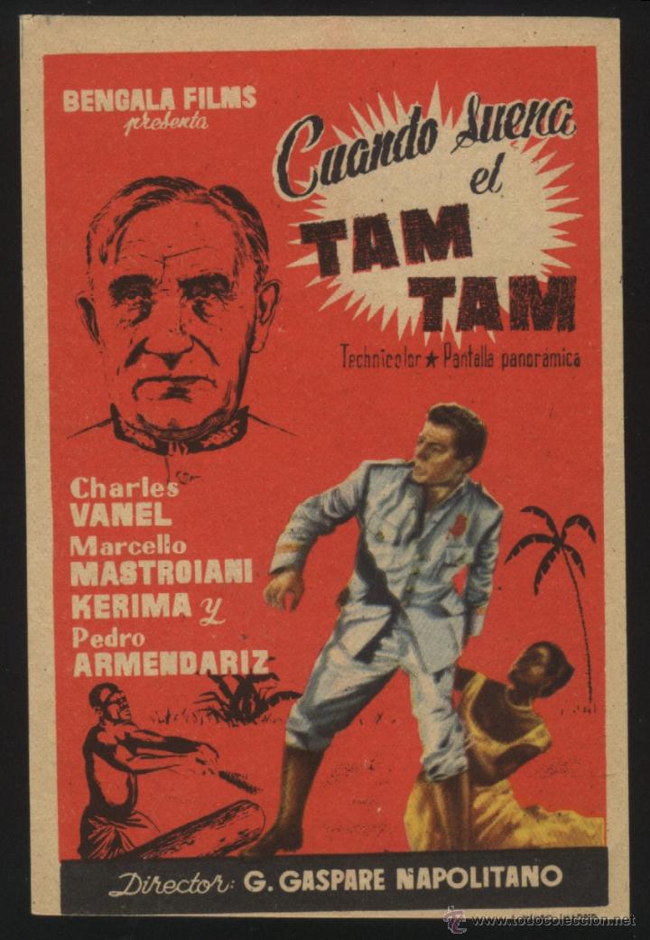 Cine: Q-05598- CUANDO SUENA EL TAM TAM (Tam tam mayumbe) Charles Vanel - Marcello Mastroianni