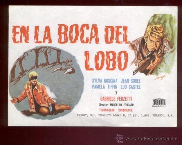 Cine: PROGRAMA DE CINE: EN LA BOCA DEL LOBO. mercurio films s.a. - DORSO EN BLANCO - Foto 1