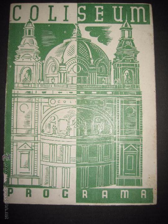 Cinema: CINE COLISEUM - PROGRAMA - LIBRITO - VER FOTOS -(C-2254)
