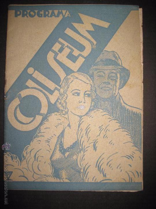 Cinema: CINE COLISEUM  - PROGRAMA - LIBRITO - VER FOTOS -(C-2257)