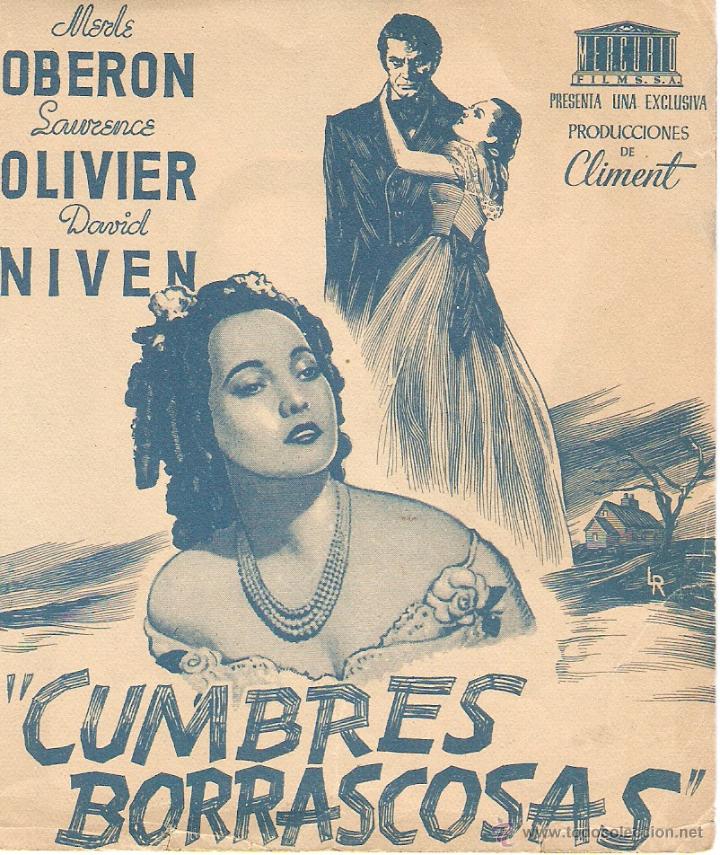 Kino: CUMBRES BORRASCOSAS - MERLE OBERON, LAURENCE OLIVIER, DAVID NIVEN - WILLIAM WYLER - ALIATAR CINEMA