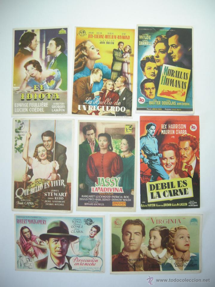 Cine: LOTE  8 FOLLETOS DE MANO - Foto 1