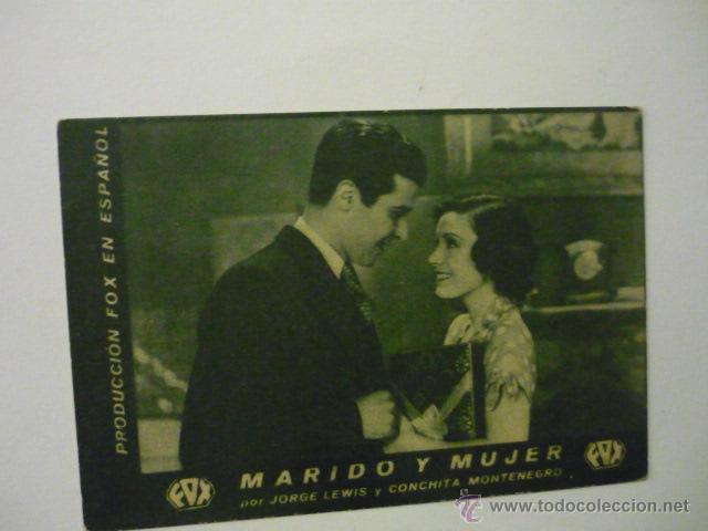 Cine: PROGRAMA CARTULINA MARIDO Y MUJER - CONCHITA MONTENEGRO - Foto 1