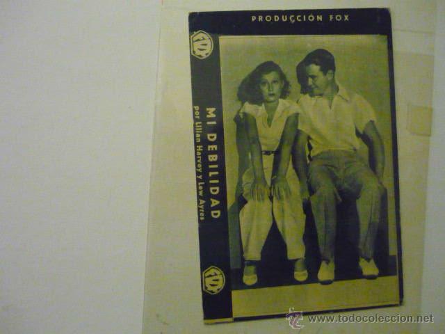Cine: PROGRAMA CARTULINA MI DEBILIDAD.- LILIAN HARVEY - Foto 1