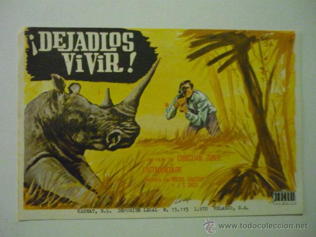 Cine: PROGRAMA &iexcl; DEJADLOS VIVIR&iexcl; - Foto 1