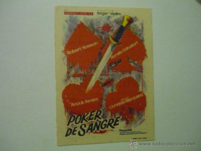 Cine: programa poker de sangre--robert hossein .-publicidad - Foto 1