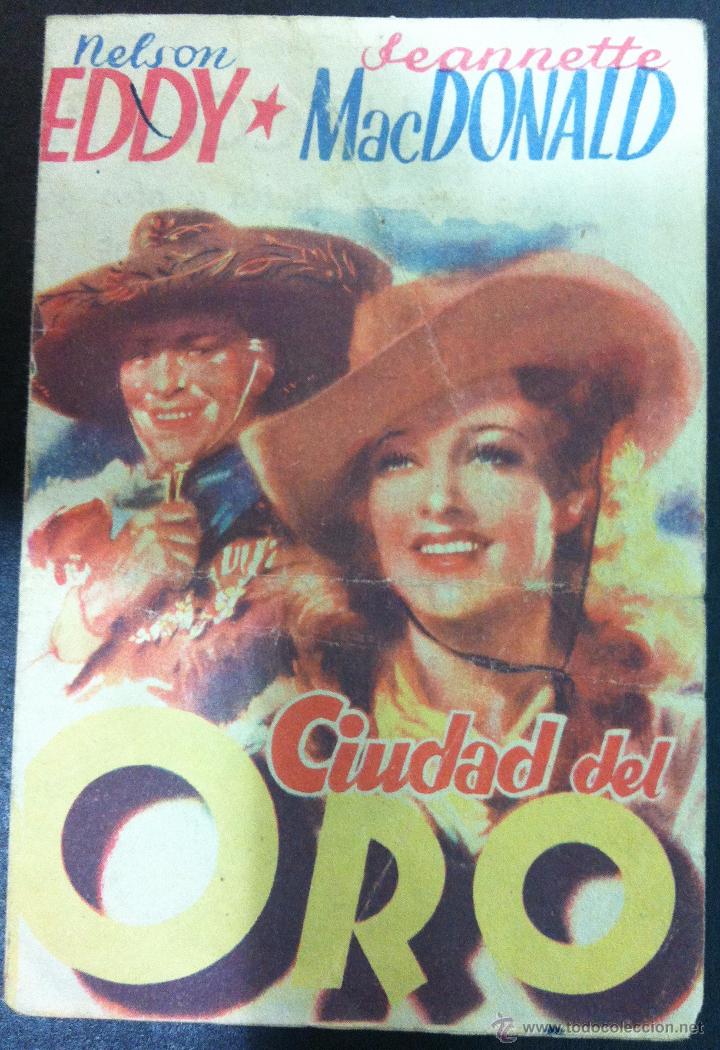  Flyers Publicitaires de films Anciens: CIUDAD DEL ORO FOLLETO DE MANO DOBLE 1944. TEATRO LIRICO Y BALEAR