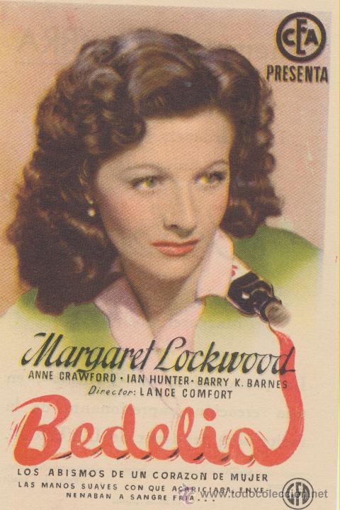 Foglietti di film di film antichi di cinema: Bedelia. Sencillo de CEA. Cinema Alhambra - Zaragoza.