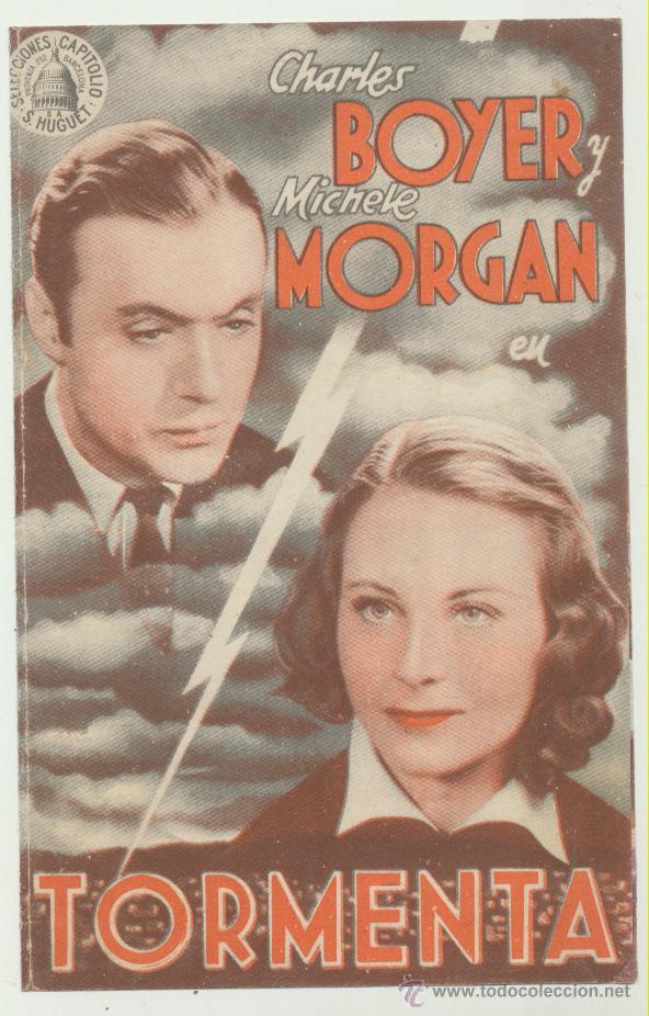 Cine: Tormenta. doble de Capitolio. Teatro Circo Villar  - Murcia.1943.