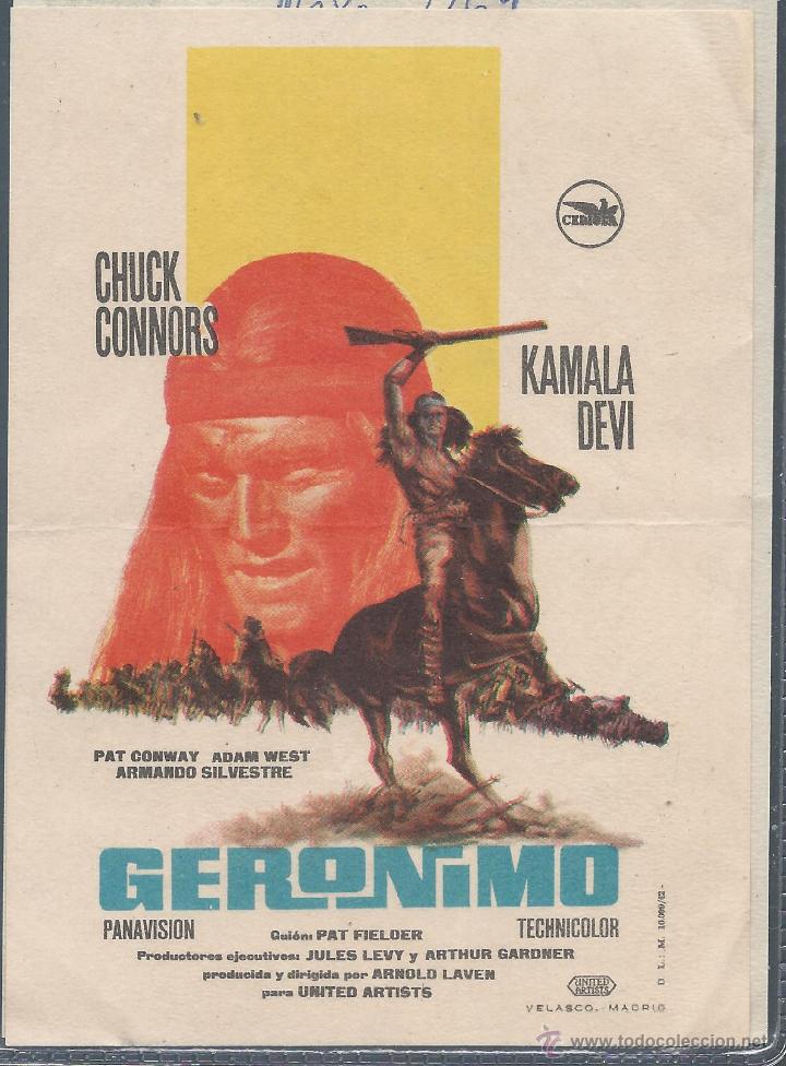 Cine: 7872- FOLLETO DE MANO DE CINE- GERONIMO - Foto 1
