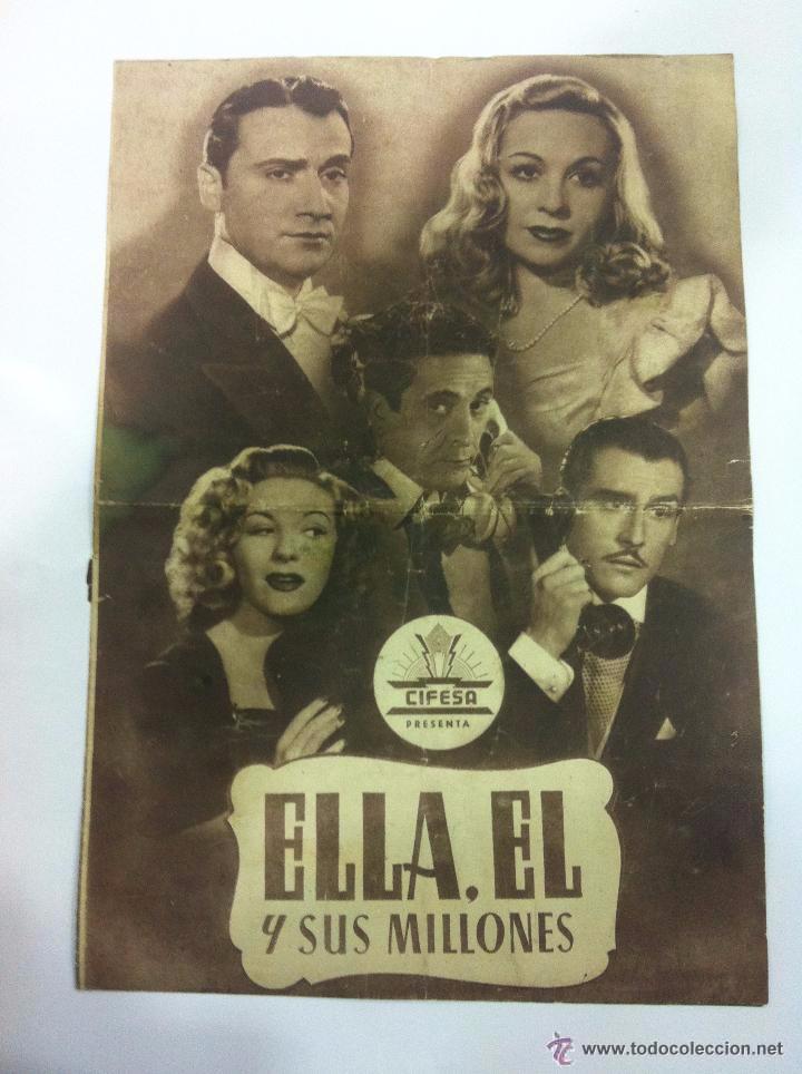 Cine: GRAN PROGRAMA DE CINE. ELLA.EL Y SUS MILLONES. TAMA&Ntilde;O 33X23 CM - Foto 1