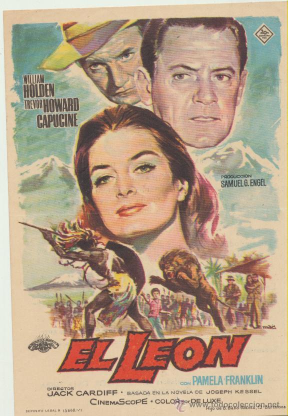 Cine: El Le&oacute;n. Sencillo de 20Th Century Fox.  Cine Avenida - San Qu&iacute;rico de Besora  1964.