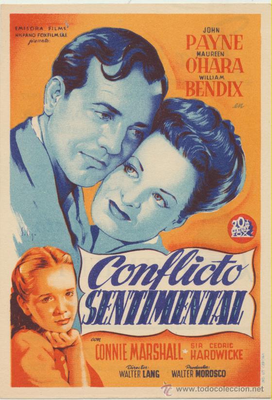 Cine: Conflicto Sentimental Solig&oacute;. Sencillo de 20Th Century Fox.  Cine Rex - Castell&oacute;n. &iexcl;IMPECABLE!