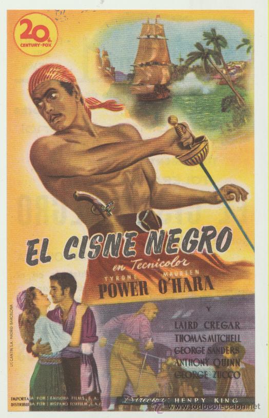 Kino: El Cisne Negro. Sencillo de 20Th Century Fox.  Cine Mari - Le&oacute;n  1948.