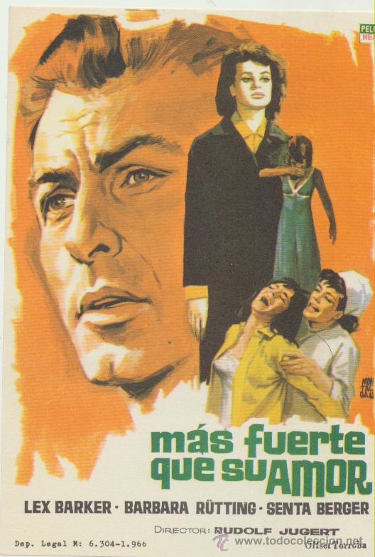  Foglietti di film di film antichi di cinema: Mas fuerte que su Amor. Sencillo de Pelimex.