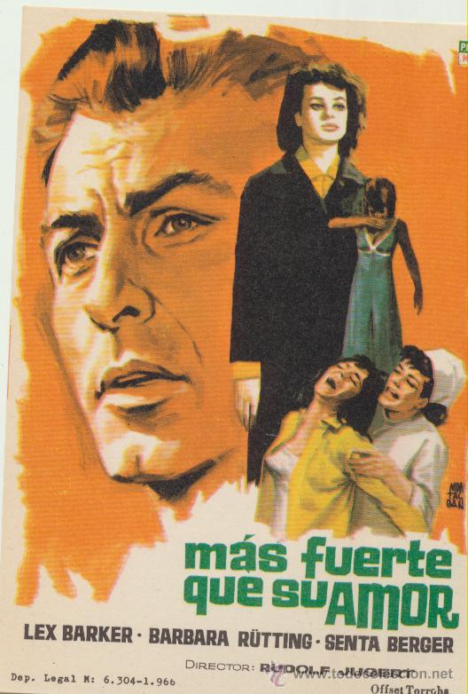  Foglietti di film di film antichi di cinema: Mas fuerte que su Amor. Sencillo de Pelimex.  &iexcl;IMPECABLE!
