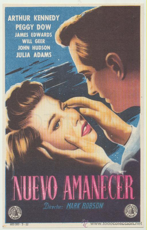  Foglietti di film di film antichi di cinema: Nuevo Amanecer. Sencillo de Capitolio. Teatro Emperador - Le&oacute;n  1952. &iexcl;IMPECABLE!