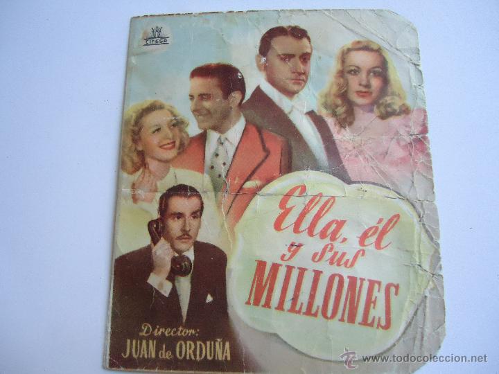 Kino: ELLA &Eacute;L Y SUS MILLONES. JOSITA HERNAN, RAFAEL DURAN, JOS&Eacute; ISBERT. DOBLE. S/P..ALB