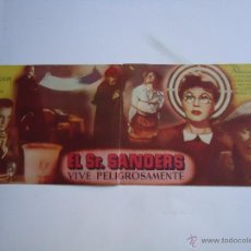 Cine: EL SR. SANDERS VIVE PELIGROSAMENTE. PAUL VERHOEVEN. DOBLE,PUBLICIDAD DEL TEATRO ESPINEL.. Lote 51894876