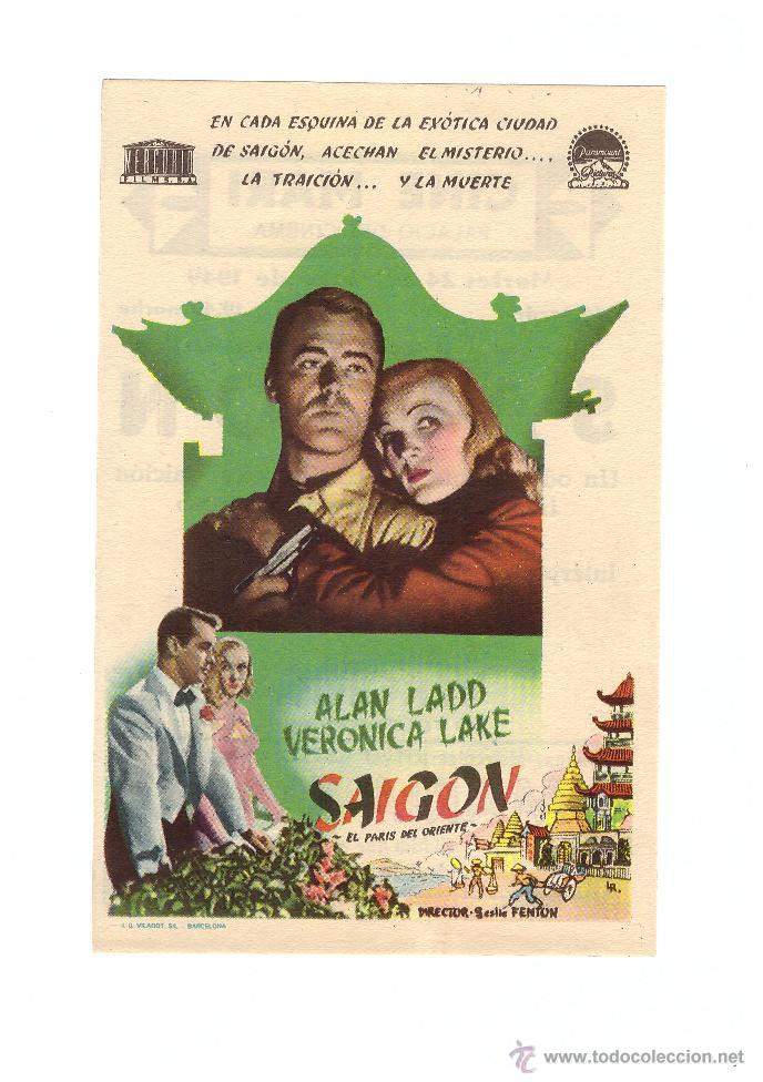 Cine: Saigon. Sencillo de Mercurio.  Cine Mari - Le&oacute;n  1949.  &iexcl;IMPECABLE! - Foto 1