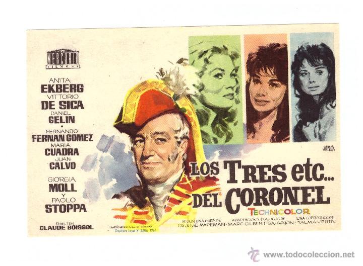 Cine: Los Tres etc...del Coronel. Sencillo de Mercurio.  &iexcl;IMPECABLE! - Foto 1
