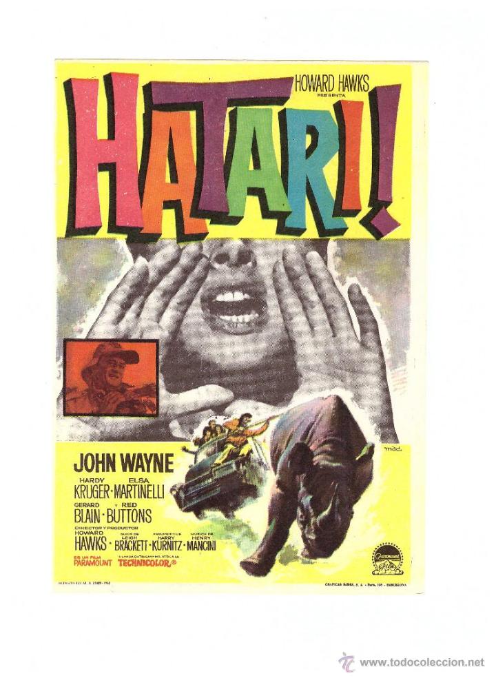 Cine: Hatari. Sencillo de Paramount. - Foto 1