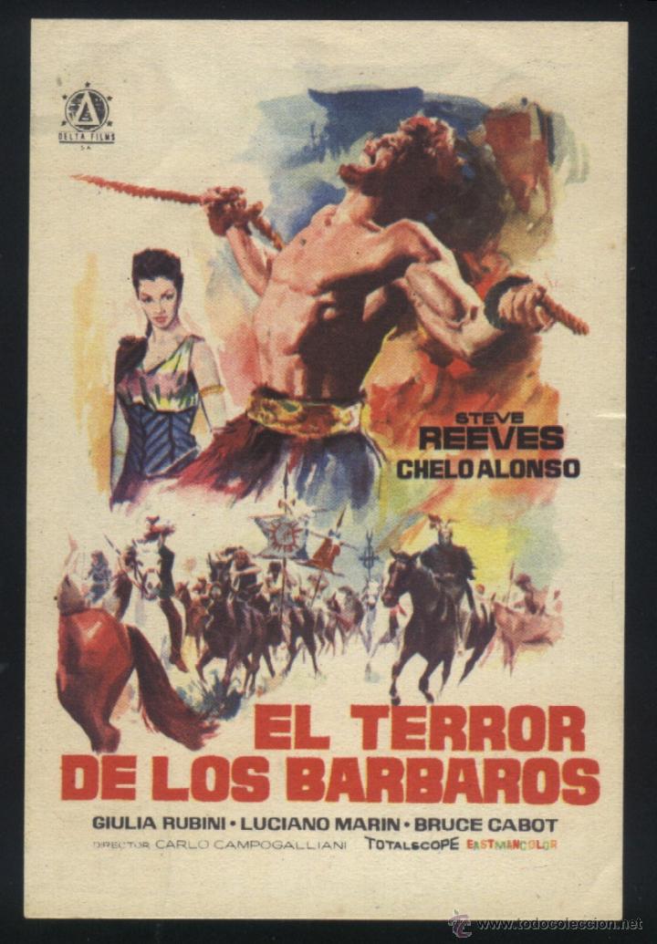 Cinema: Q-03781- EL TERROR DE LOS BARBAROS (IL terrore dei barbari) Steve Reeves - Chelo Alonso