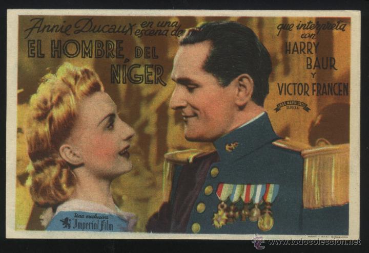 Cinema: Q-05323- EL HOMBRE DEL NIGER (L&rsquo;HOMME DU NIGER) (CINE GOYA) HARRY BAUR - VICTOR FRANCEN