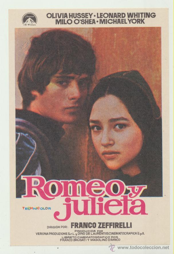 Cine: Romeo y Julieta. Sencillo de Paramount. &iexcl;IMPECABLE!