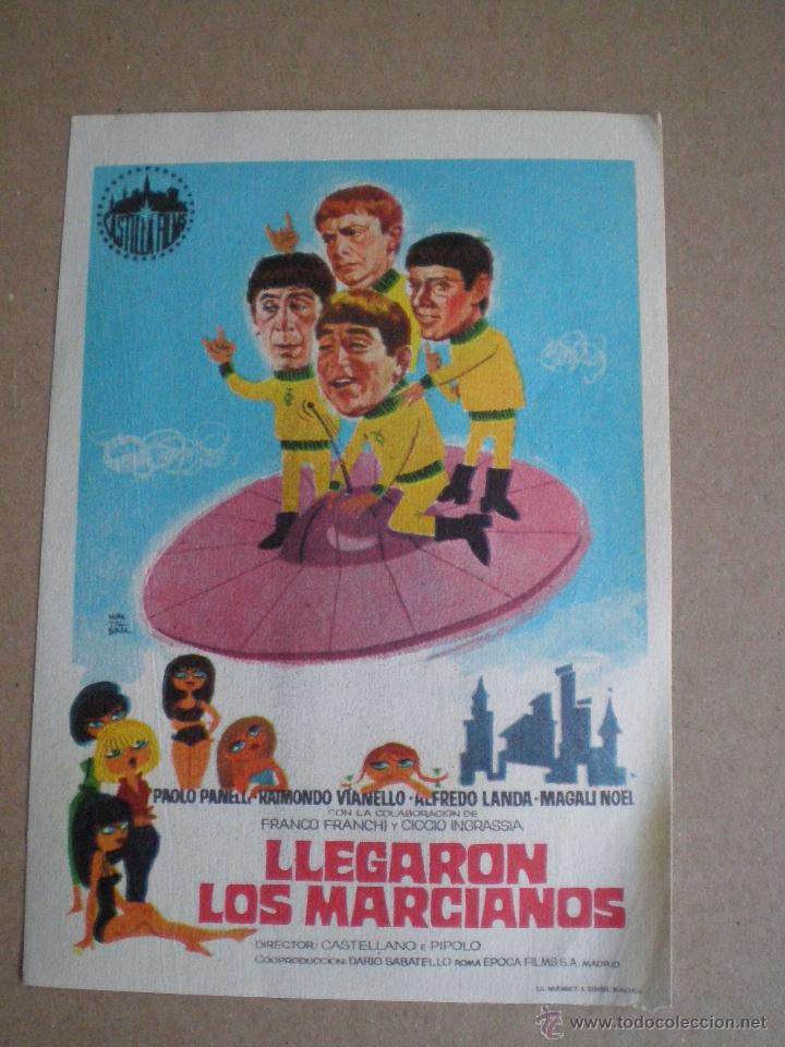 Cine: LLEGARON LOS MARCIANOS // PROGRAMA DE MANO CASTILLA FILMS 1964 // COMEDIA TRASH SCI-FI - Foto 1