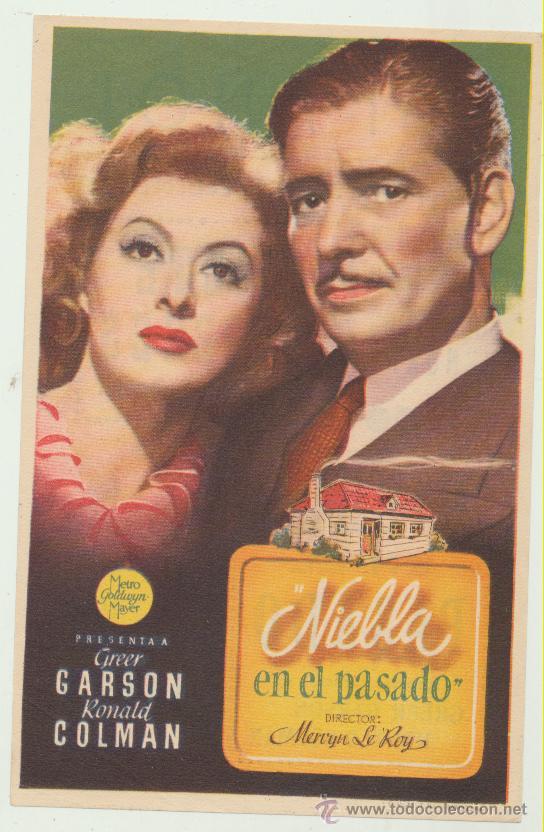  Foglietti di film di film antichi di cinema: Niebla en el pasado. Sencillo de MGM. Cine Espa&ntilde;ol  1947. &iexcl;IMPECABLE!