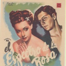 Folhetos de mão de filmes antigos de cinema: EL ESPECTRO DE LA ROSA. SENCILLO DE U FILMS.. Lote 52162039