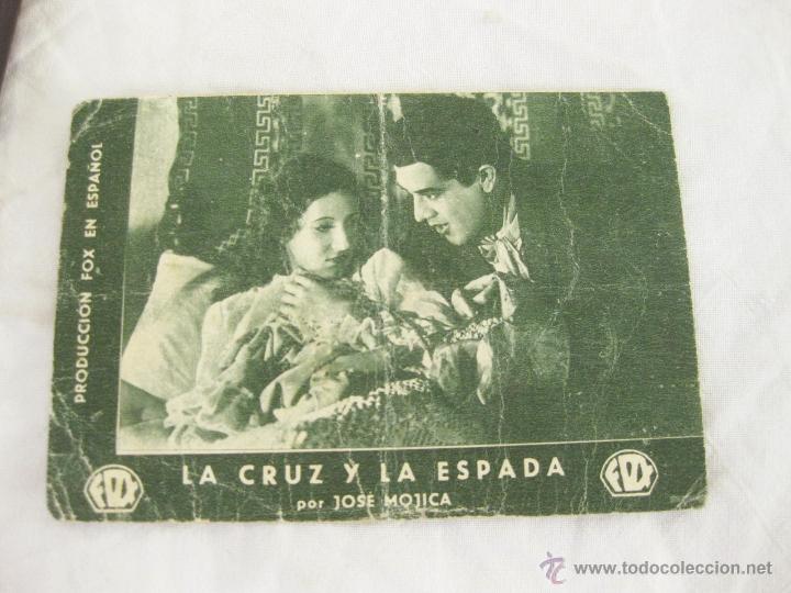 Cine: PROGRAMA DE MANO DE LA CRUZ Y LA ESPADA POR JOSE MOJICA - Foto 1
