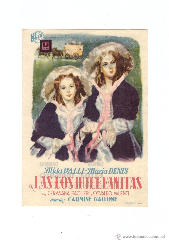 Kino: Las dos Huerfanitas. Sencillo grande de U Films. Cinema Azul  1944.
