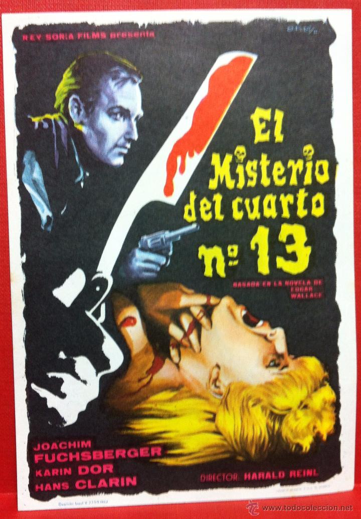 Cine: PROGRAMA DE MANO . EL MISTERIO DEL CUARTO N&ordm; 13-FALBUN - Foto 1