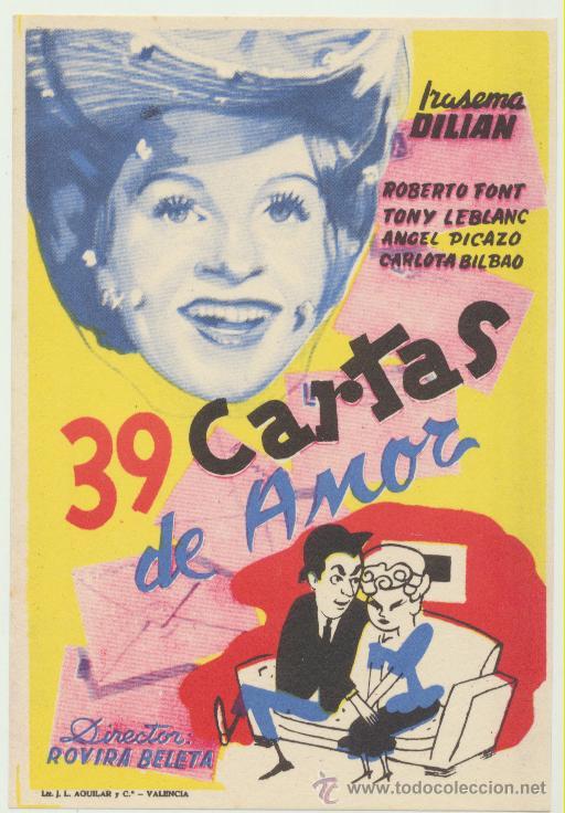 Cine: 39 Cartas de Amor. Sencillo sin distribuidora.  &iexcl;IMPECABLE! - Foto 1