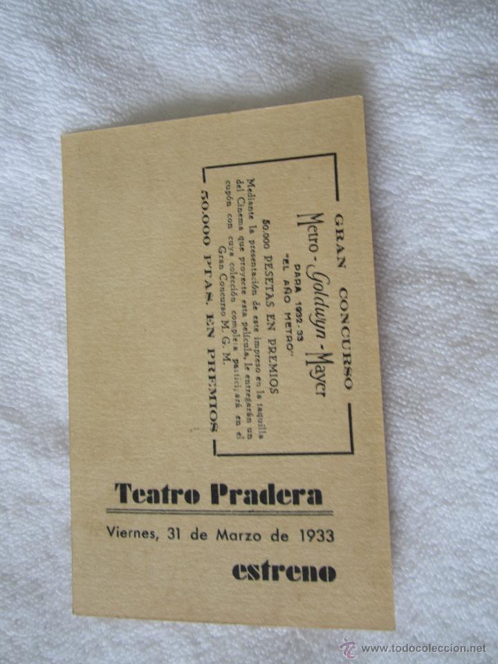 Cine: EL MONSTRUO DE LA CIUDAD PROGRAMA DE CINE TEATRO PRADERA C16 2 - Foto 2